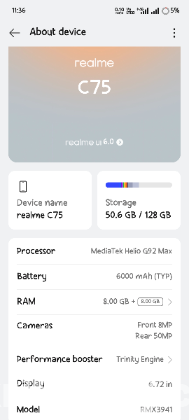 Realme C75
